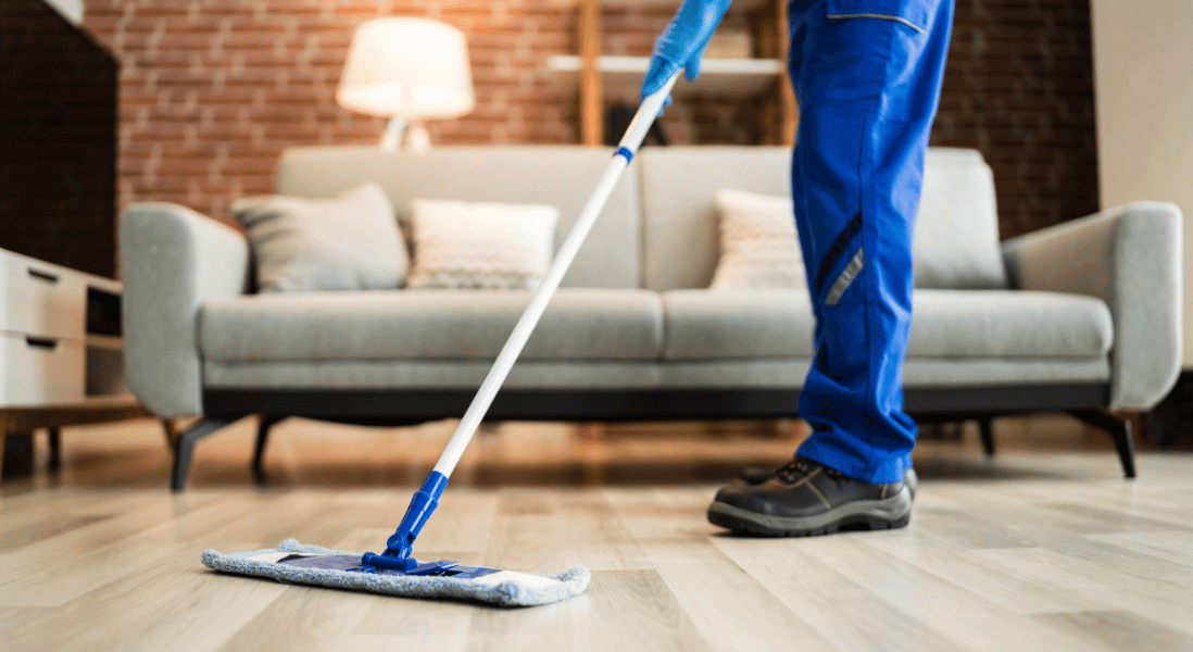 man cleaning for a company of broll specialised services