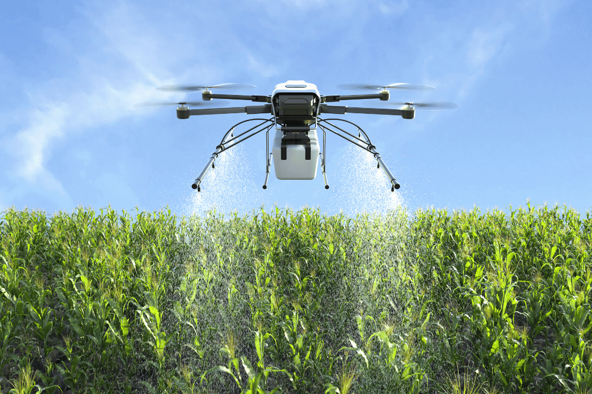drones improve farm pest control by watering the fields faster